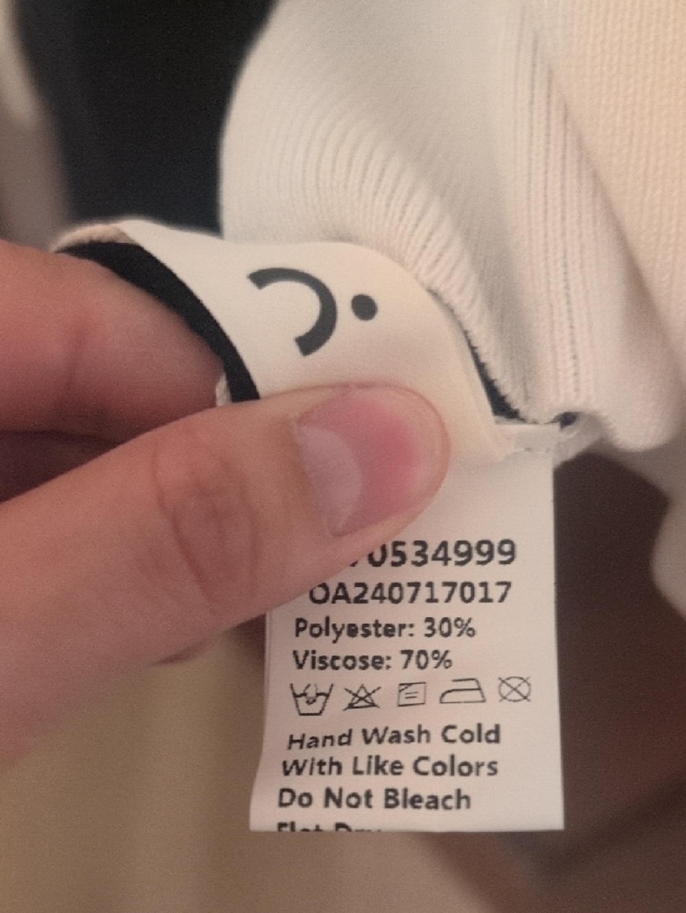 Commense Black Crewneck Sweater with White Trim - Picture 5 of 5